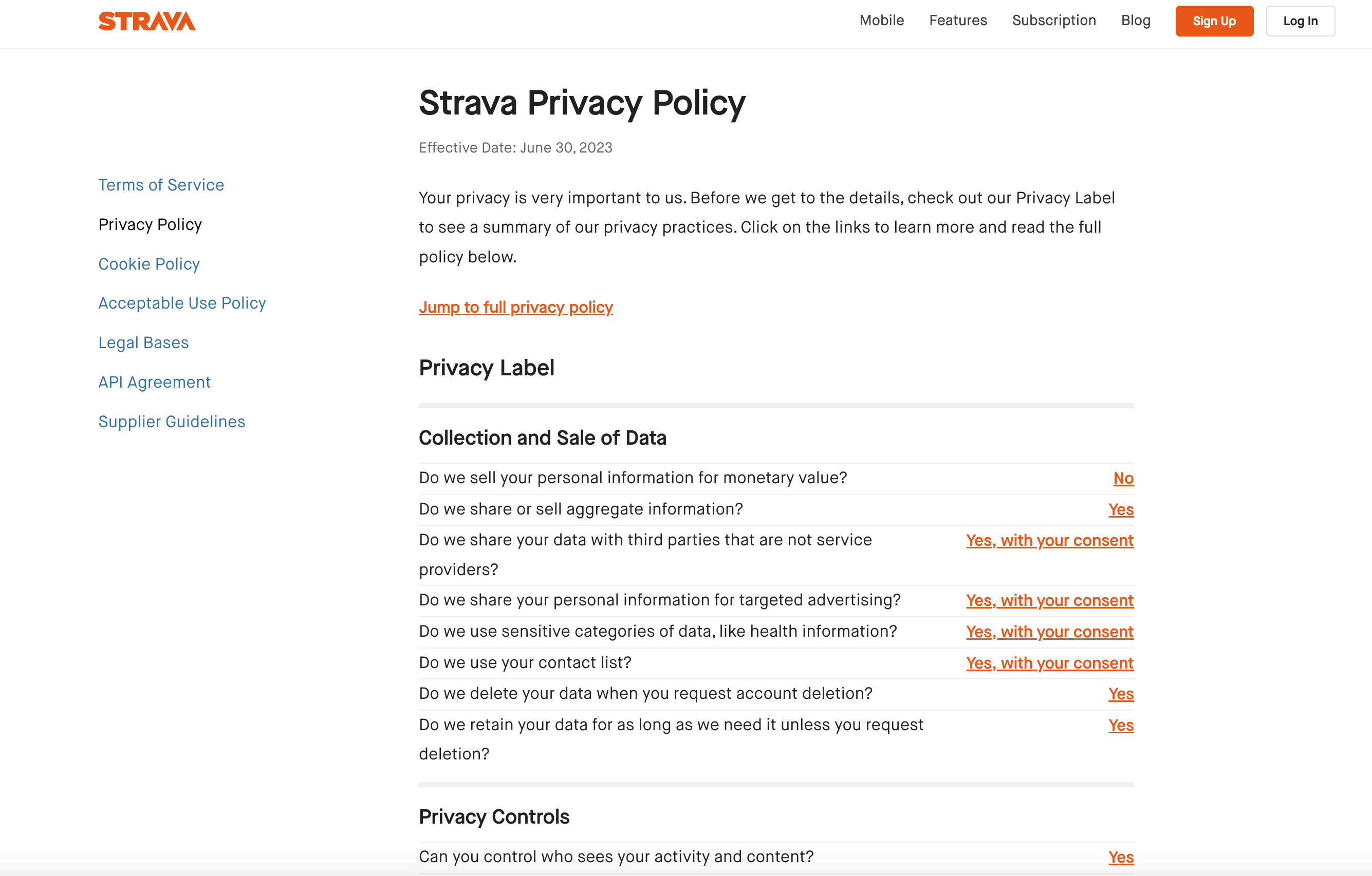 23 Privacy Policy Examples Free Privacy Policy Template   Greenshot 2023 07 27 13.22.14 